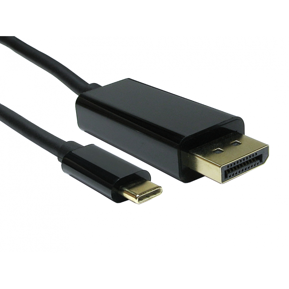 Image of Cables Direct USB C to DP 4K @ 60HZ 2 m USB Type-C DisplayPort Black
