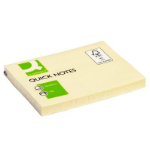 Q-CONNECT KF01410 note paper Rectangle Yellow 100 sheets Self-adhesive