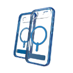 ZAGG Santa Cruz Snap Kickstand mobiele telefoon behuizingen 16,5 cm (6.5") Hoes Blauw, Transparant