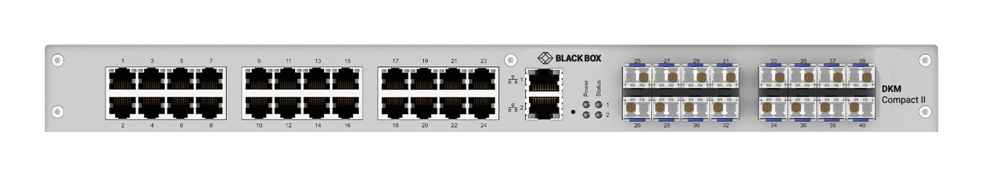 Black Box ACXC24FH16-3G KVM switch Rack mounting Black. Grey