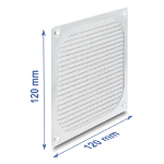 DeLOCK Fan Grill 120 x 120 mm aluminum – fan dust filter with stainless steel filter mesh