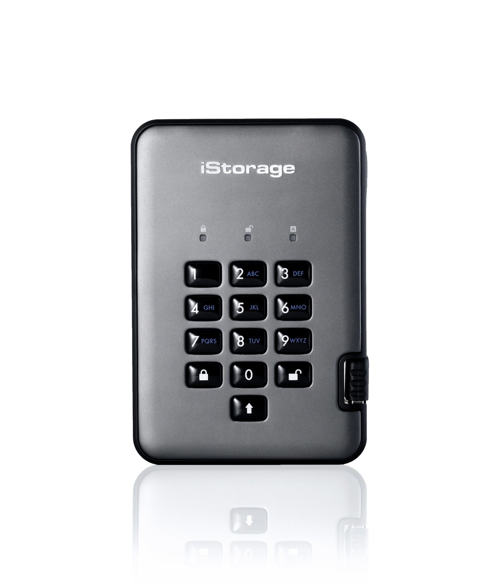 iStorage diskAshur PRO2 256-bit 8TB USB 3.1 secure encrypted solid-state drive IS-DAP2-256-SSD-8000-C-G