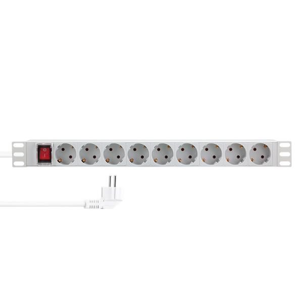 Image of LogiLink PDU9C04 surge protector Light grey 9 AC outlet(s) 230 V 2 m