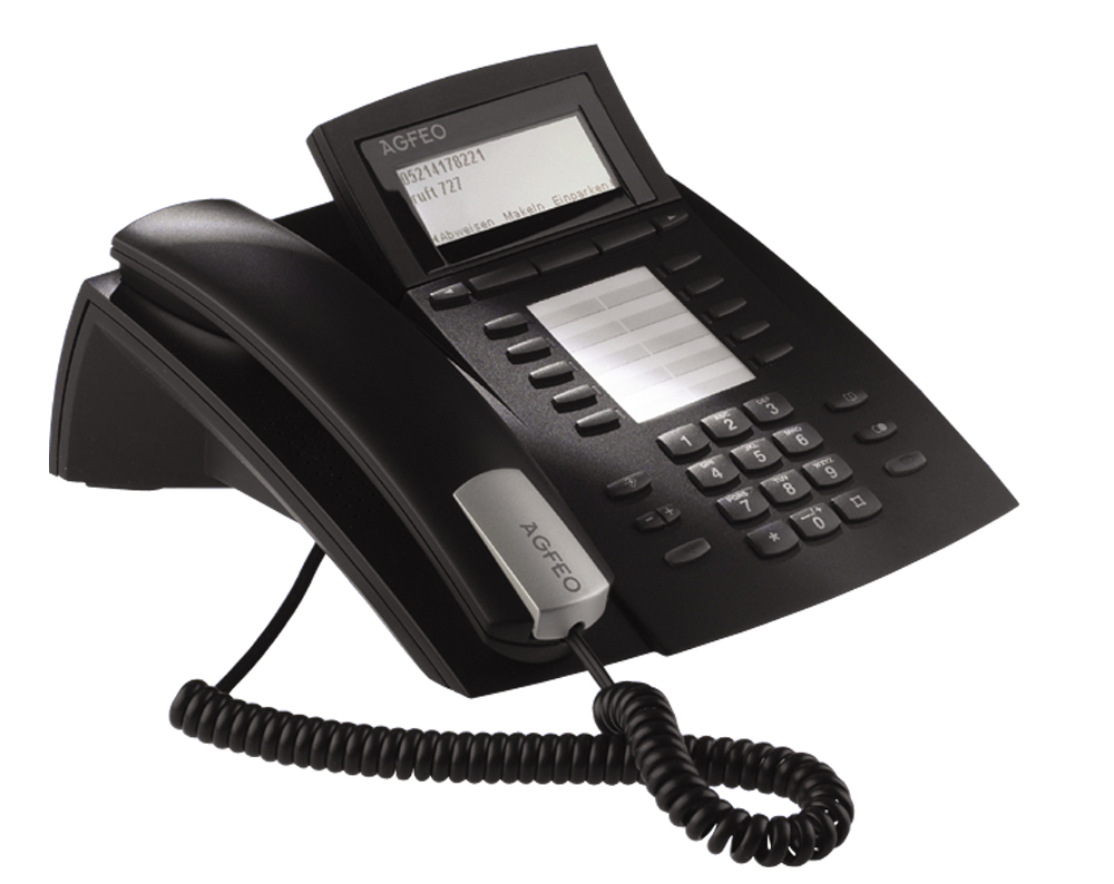 6101320 AGFEO ST 42 IP - IP Phone - Black - Wired handset - Desk/Wall - 1000 entries - 210 mm