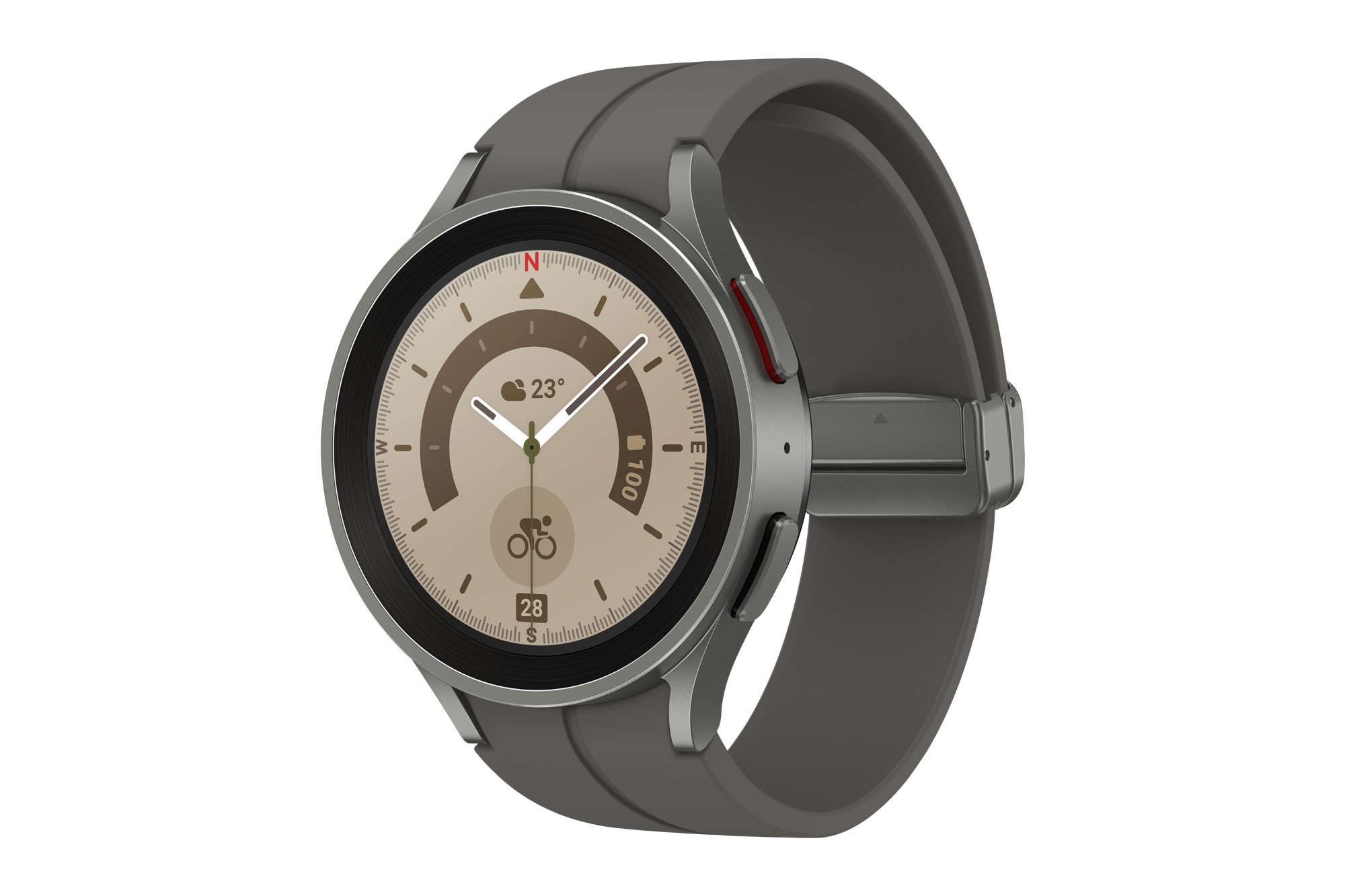 Samsung Galaxy Watch5 Pro 3,56 cm (1.4") OLED 45 mm Digital 450 x 450 pixlar Pekskärm Titan Wi-Fi GPS