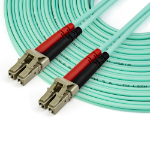 StarTech.com 10m (30ft) LC/UPC to LC/UPC OM4 Multimode Fiber Optic Cable, 50/125Âµm LOMMF/VCSEL Zipcord Fiber, 100G Networks, Low Insertion Loss, LSZH Fiber Patch Cord