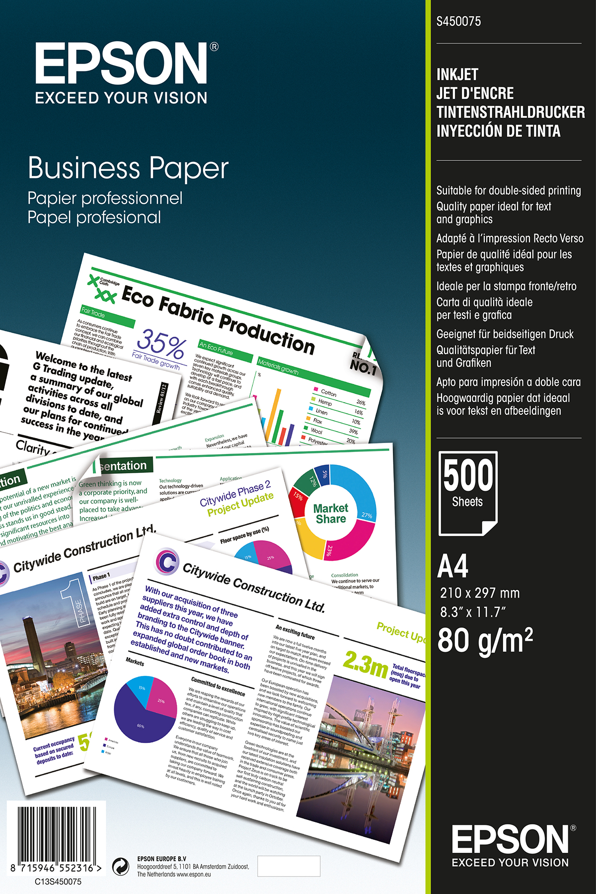 Image of Epson Business Paper - A4 - 500 Sheets