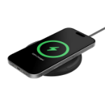 BELKIN BoostCharge Wireless Charging Pad + USB-C to USB-C Cable (1.5M) - Black (WIA012fqBK), 15W, LED Indicator, Apple iPhone,Samsung.2 Years Warranty