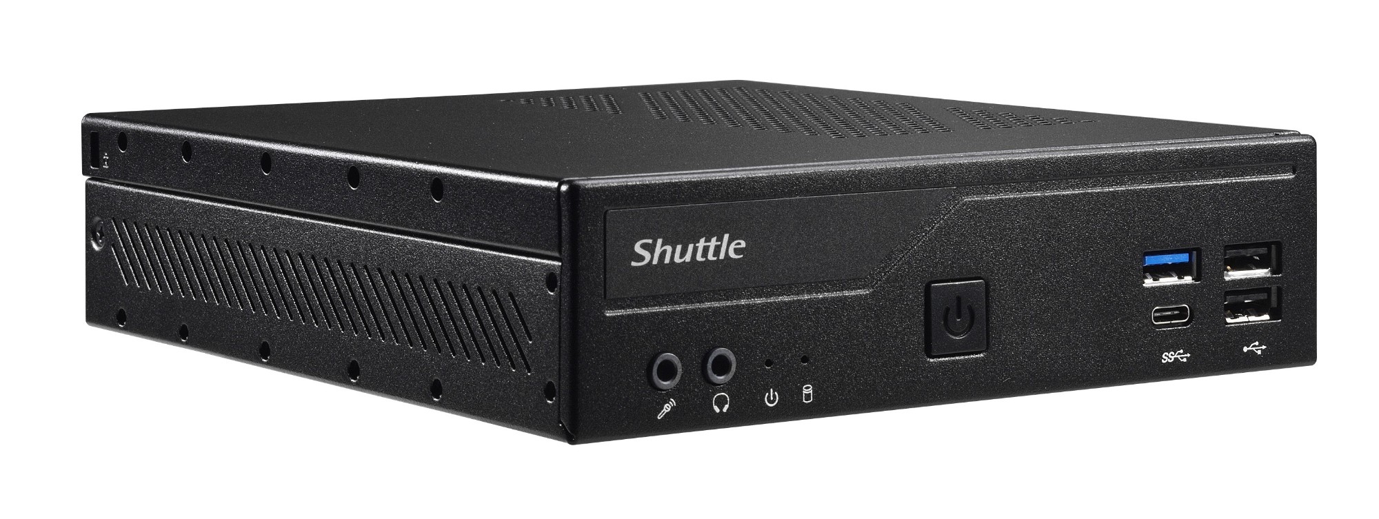 Shuttle Slim PC DH610 , S1700, 1x HDMI, 2x DP , 1x 2.5", 2x M.2, 2x LAN (Intel 1G + 2.5G), 2x COM, 24/7 permanent operation, incl. VESA