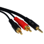 Cables Direct 2TR-305 audio cable 5 m 3.5mm 2 x RCA Black