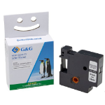 G&G 15565 labelprinter-tape Zwart op zilver D1