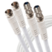 Maplin Twin F Type Male to Twin F Type Female Connector TV Satellite Aerial Extension Cable 3m White