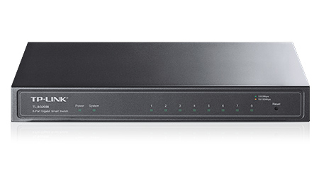 TP-LINK TL-SG2008 network switch Managed Gigabit Ethernet (10/100/1000) Black
