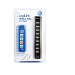 LogiLink UA0096 interface hub 480 Mbit/s Zwart
