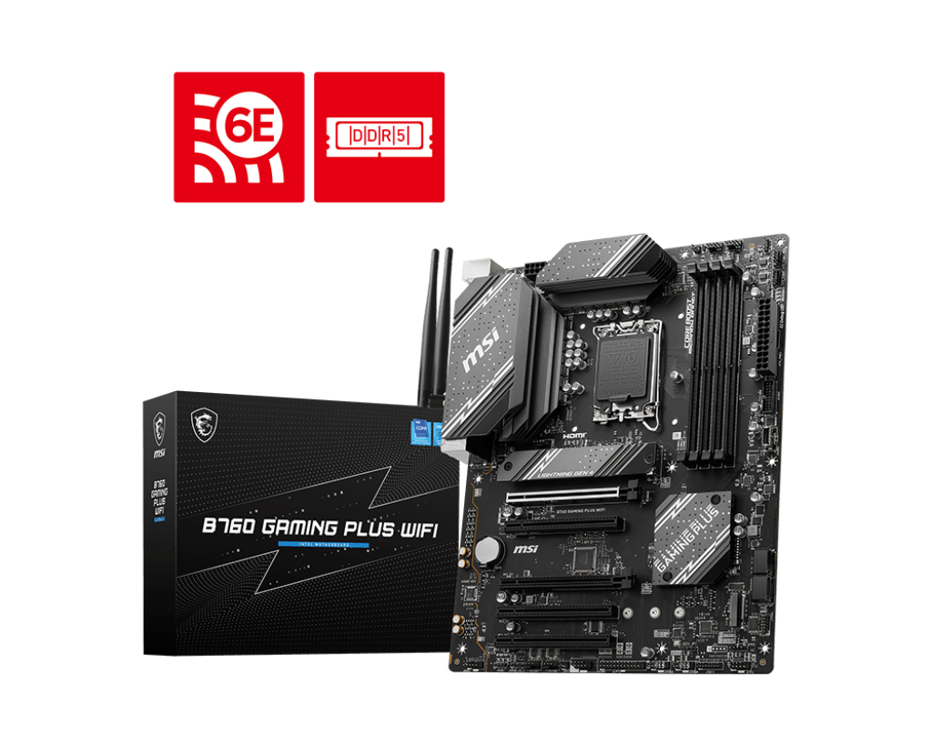 Image of MSI B760 GAMING PLUS WIFI motherboard Intel B760 LGA 1700 ATX