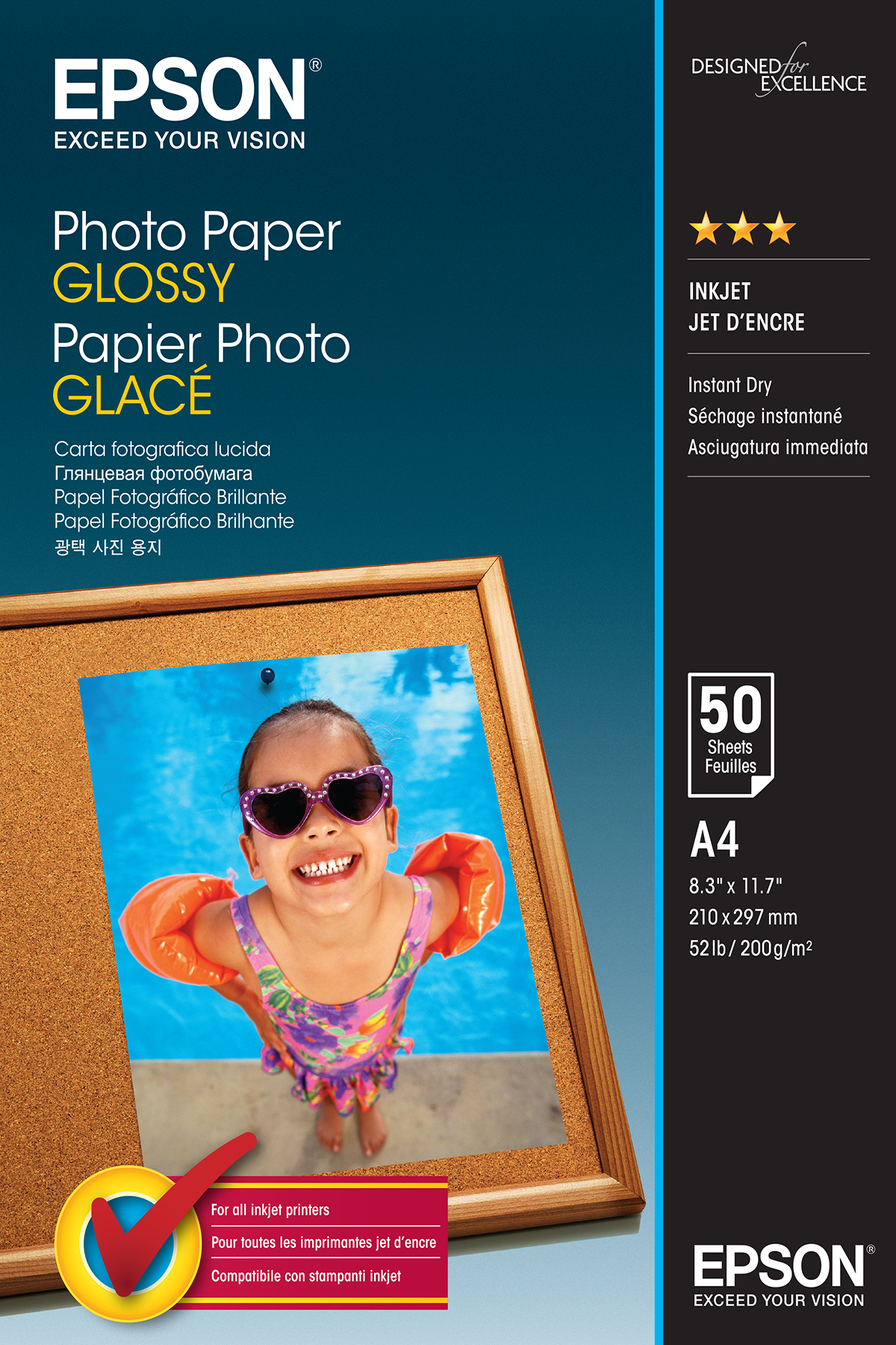 Image of Epson Photo Paper Glossy - A4 - 50 sheets