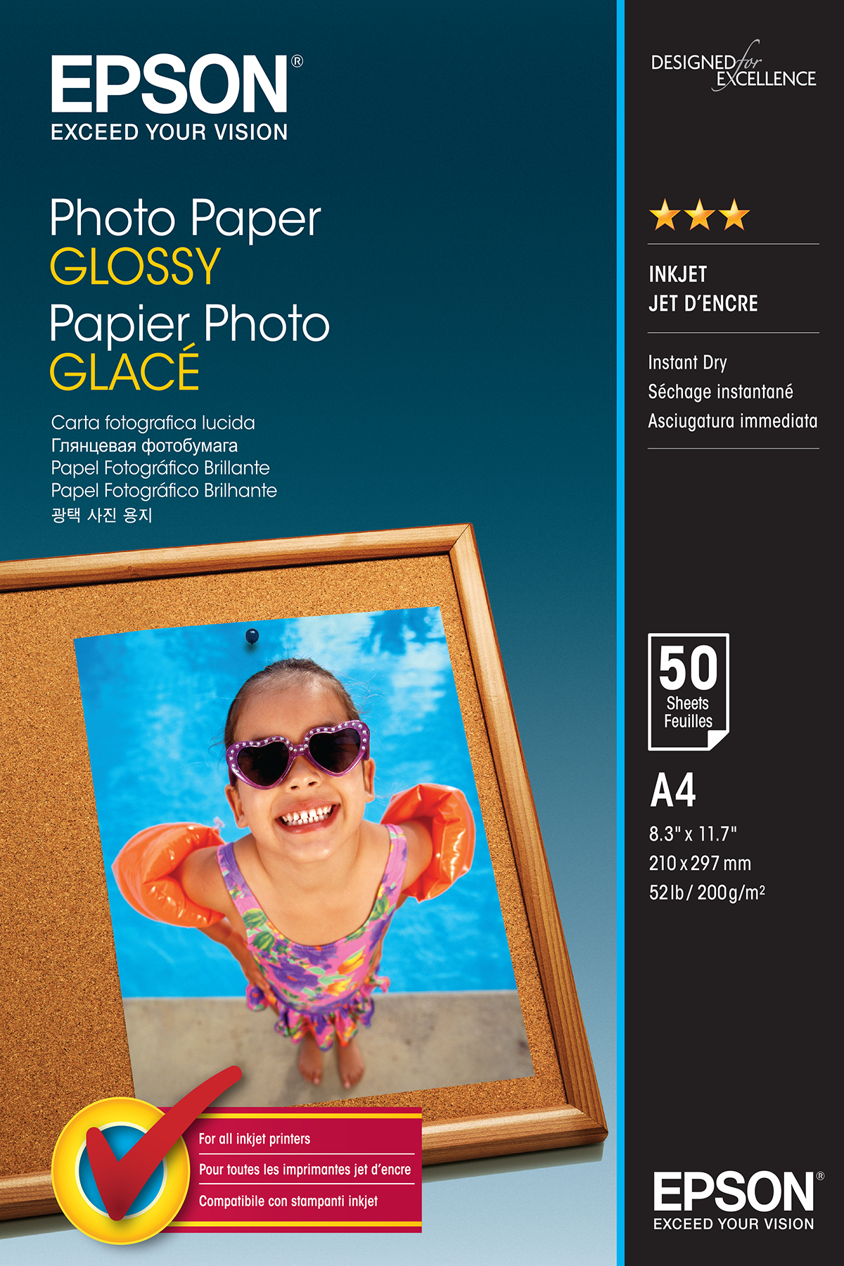 Photos - Office Paper Epson Photo Paper Glossy - A4 - 50 sheets C13S042539 