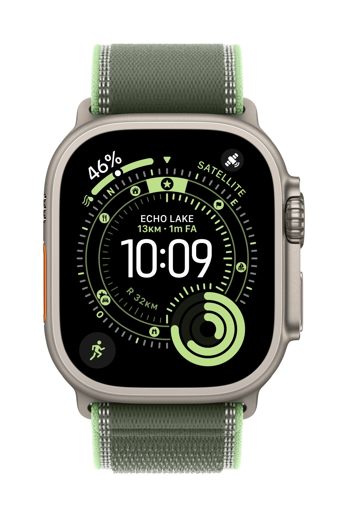 Apple MG9N4ZM/A smart wearable accessory Band Green Titanium. Polyeste