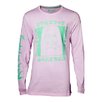 RICK AND MORTY Japan Pickle Long Sleeve Shirt, Male, Large, Pink (LS708685RMT-L)