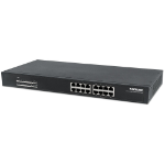 Intellinet 16-Port Gigabit Ethernet PoE+ Switch, 16 x PoE ports, IEEE 802.3at/af Power-over-Ethernet (PoE+/PoE), Endspan, Rackmount (UK Power Cord)
