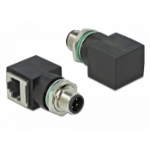 DeLOCK 66313 tussenstuk voor kabels M12 RJ45 Zwart