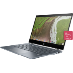 HP Chromebook x360 14-da0001na 35.6 cm (14") Touchscreen Full HD Intel® Pentium® Gold 4415U 4 GB DDR4-SDRAM 32 GB Flash Wi-Fi 5 (802.11ac) ChromeOS Blue, White