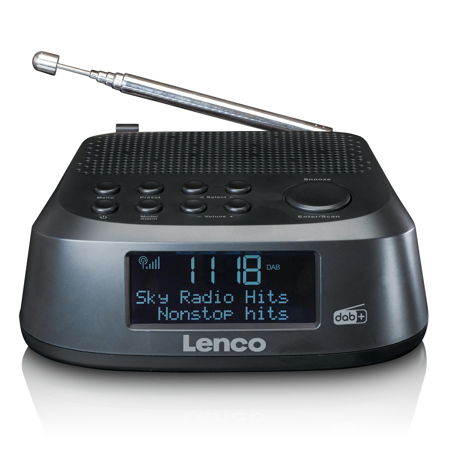 Image of Lenco CR-605 DAB+ Radiowecker schwarz Speicher 2.6 Display dual Alarm