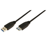 LogiLink 3m USB A - USB A 3.0 F/M USB cable USB 3.2 Gen 1 (3.1 Gen 1) Black