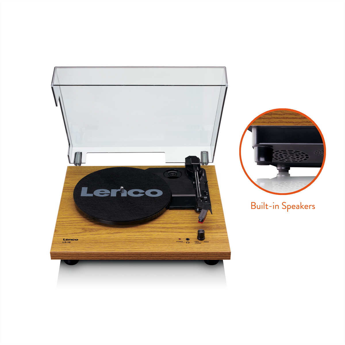 Image of Lenco LS-10 - Plattenspieler - Holz LS-10WD - Record Player