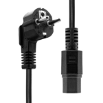 ProXtend Angled Type F (Schuko) to C15 Power Cord Black 3m