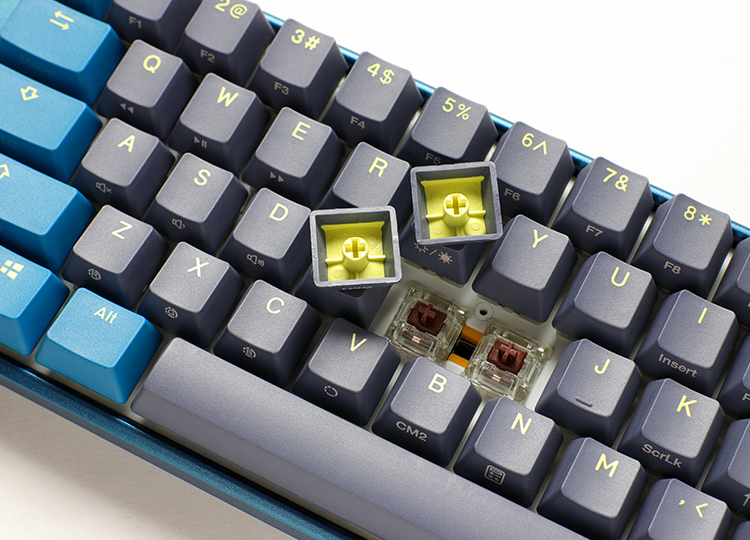 Photos - Keyboard Ducky One3 Daybreak SF  USB UK English Blue, Grey, Yellow DKON2167 