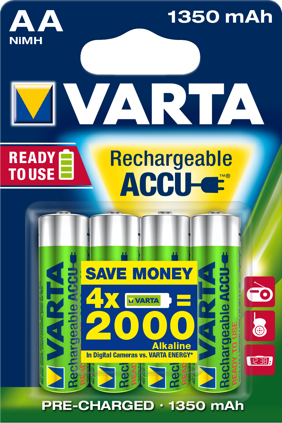 EU Product - Akku RECHARGE Power    AA  HR6  1350mAh           4St. thumbnail