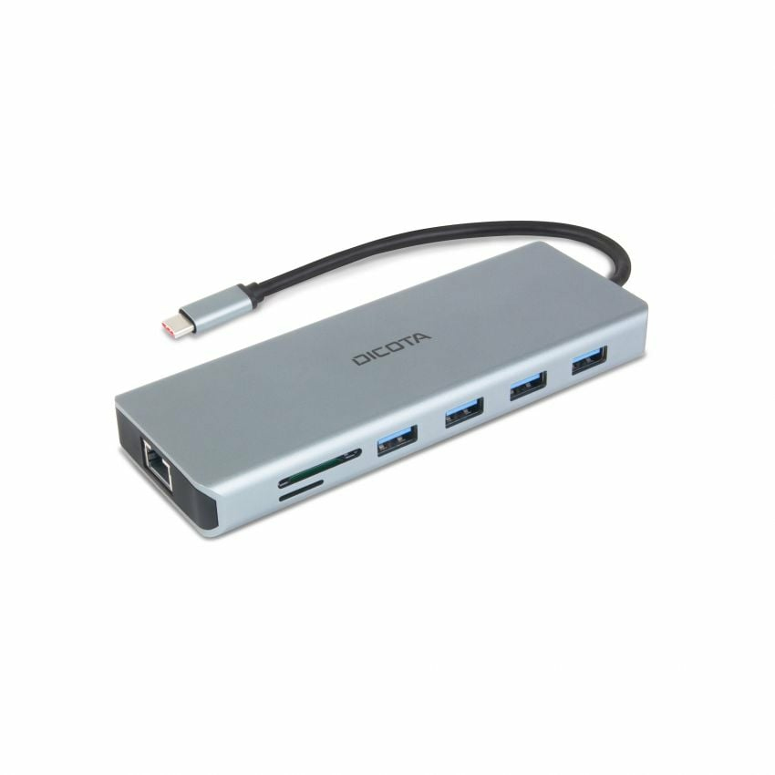 Photos - Card Reader / USB Hub Dicota D32065 interface hub USB 3.2 Gen 1  Type-C Silver (3.1 Gen 1)