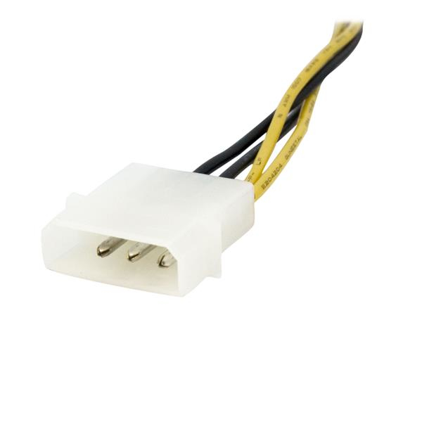 StarTech.com 6in 4 Pin to 8 Pin EPS Power Adapter with LP4 - F/M
