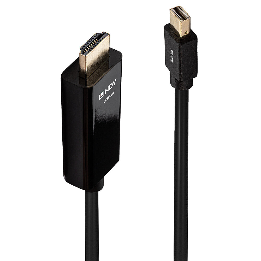 Image of Lindy Kabel Mini DisplayPort/HDMI 4K30 (DP: passiv) 1m