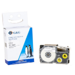 G&G 16816 labelprinter-tape Zwart op wit XR