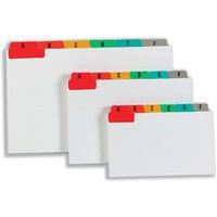 Image of Concord Guide Cards A-Z 127x76mm White with Multicoloured Tabs - 15198