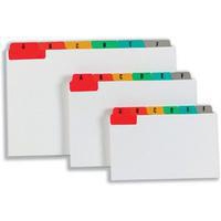 Concord Guide Cards A-Z 127x76mm White with Multicoloured Tabs - 15198