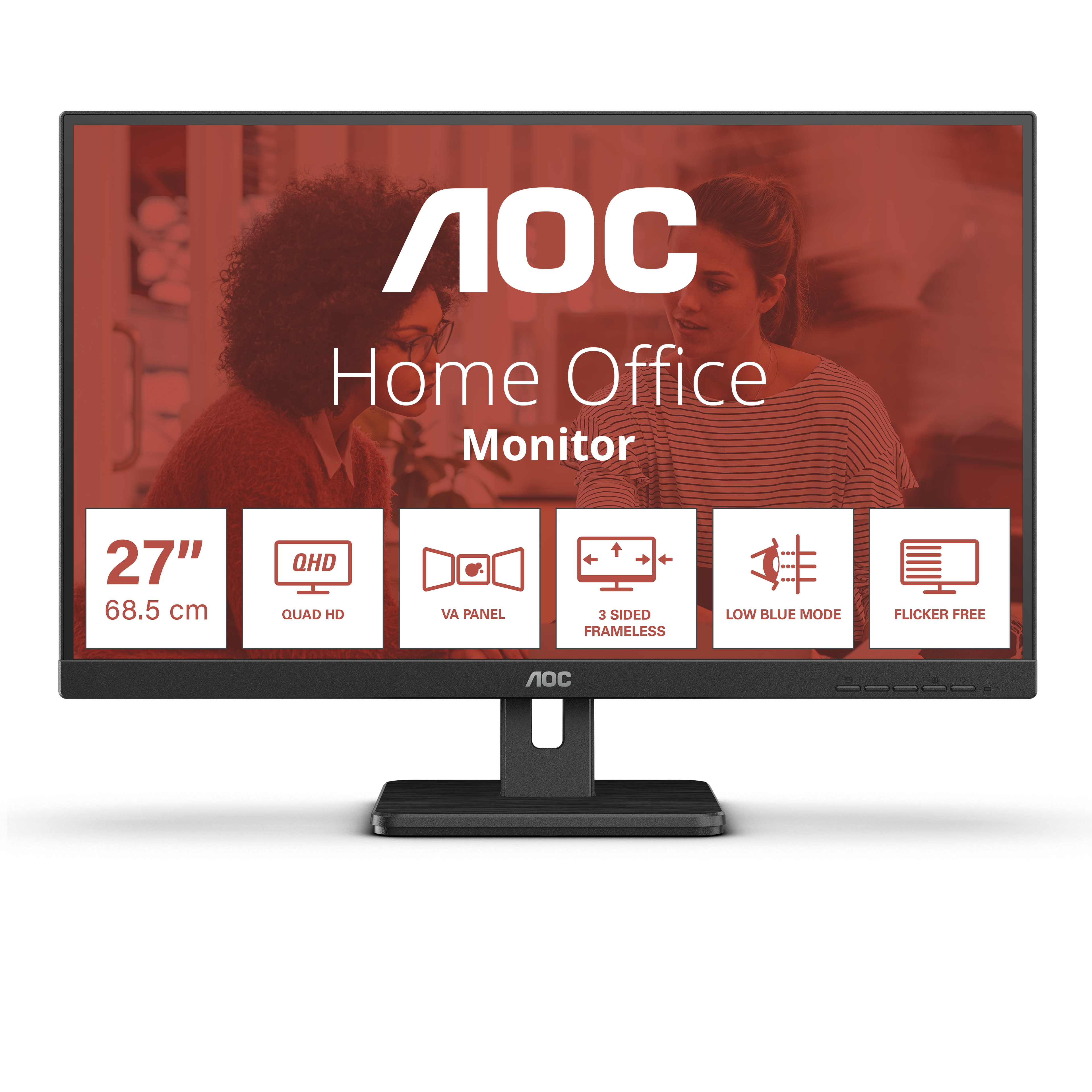 Image of AOC E3 Q27E3UAM computer monitor 68.6 cm (27") 2560 x 1440 pixels...