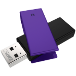 Emtec C350 Brick 2.0 USB flash drive 8 GB USB Type-A Black, Purple