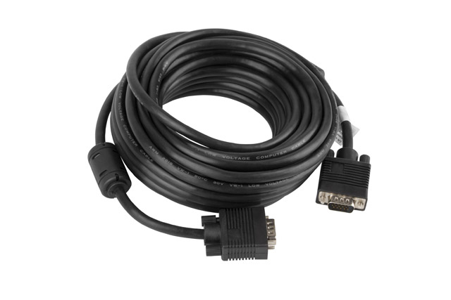 Lanberg CA-VGAC-10CC-0100-B VGA-kabel 10 m VGA (D-Sub) Svart