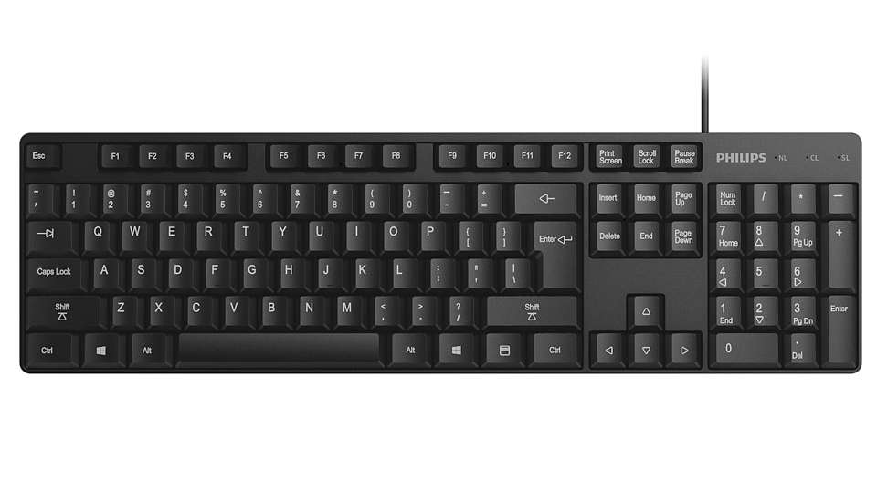 Philips 200 Series SPK6254/39 keyboard USB Black