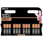 Duracell Simply AAA Alkaline Batteries Pack of 12