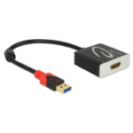 DeLOCK 62736 video cable adapter 0.2 m USB Type-A HDMI Black