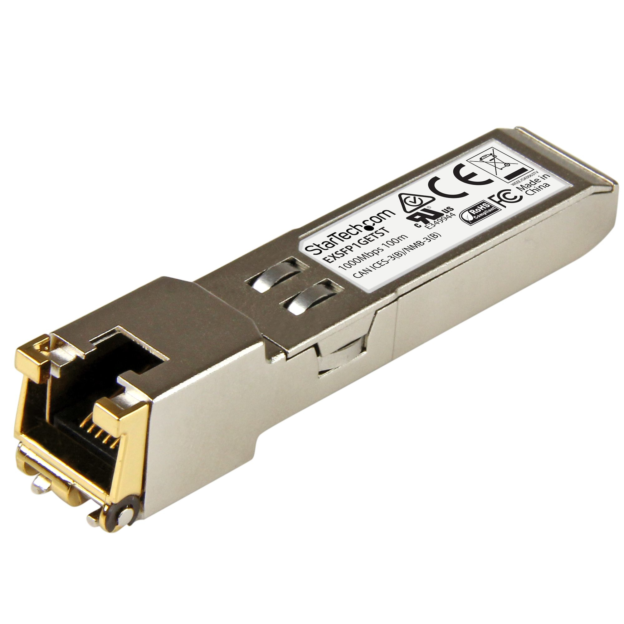 Image of StarTech.com Juniper EX-SFP-1GE-T Compatible SFP Transceiver...