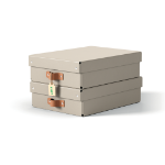Leitz Puro Storage Box with lid, medium low, 8L, 100% recycled card, pack of 2