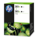 HP Pack de 2 cartuchos de tinta original 301XL de alta capacidad negro