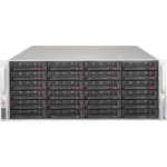 Supermicro SuperChassis SC846BE1C-R1K28B disk array Rack (4U) Black, Stainless steel