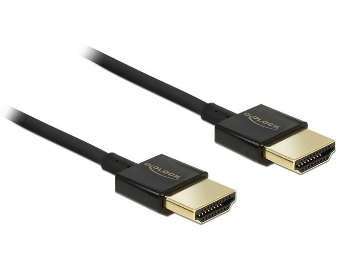 84775 DELOCK Slim Premium - HDMI mit Ethernetkabel - HDMI (M)