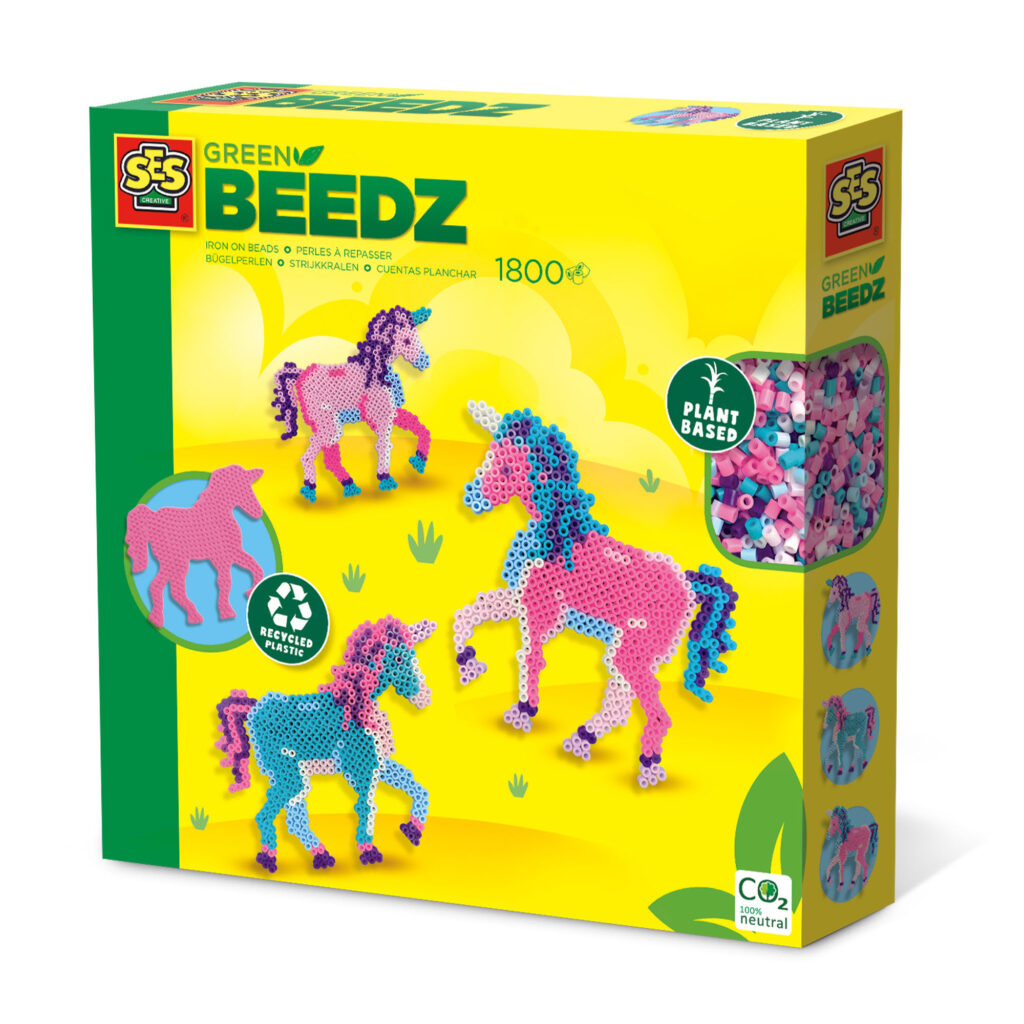 SES Creative Beedz Green - Iron on beads set unicorn